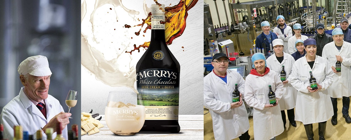 New design of Merrys Irish Cream Liqueur