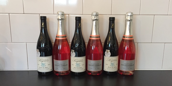 Champagne Pinot Noir Rosé Sec and Plan de Dieu