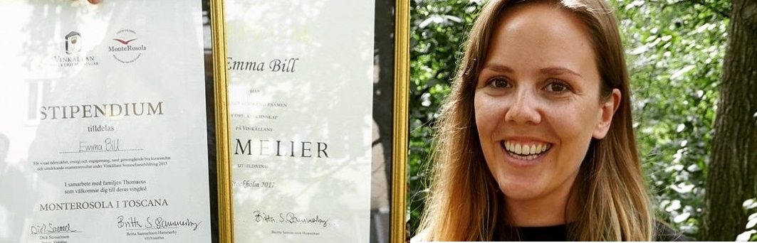 Sommelier diploma from Vinkällan - Emma Bill